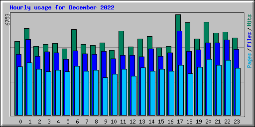 Hourly usage for December 2022