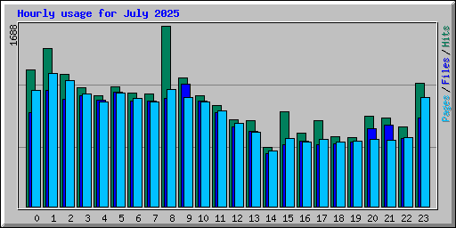 Hourly usage for July 2025