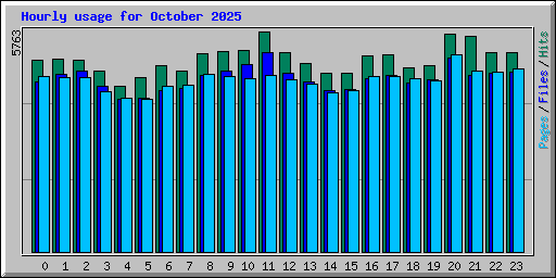 Hourly usage for October 2025